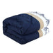 Chic Home Irina Pinch Pleat Pintuck Design BIB Sheet Set 20 Pieces Comforter Pillowcases Window Treatments Decorative Pillows & Shams - King 104x90, Navy - King