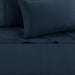 NY&C Home Marsai 3 Piece Sheet Set Super Soft Pleated Flange Solid Color Design – Includes 1 Flat, 1 Fitted Sheet, and 1 Pillowcase, Twin XL, Navy Blue - Navy