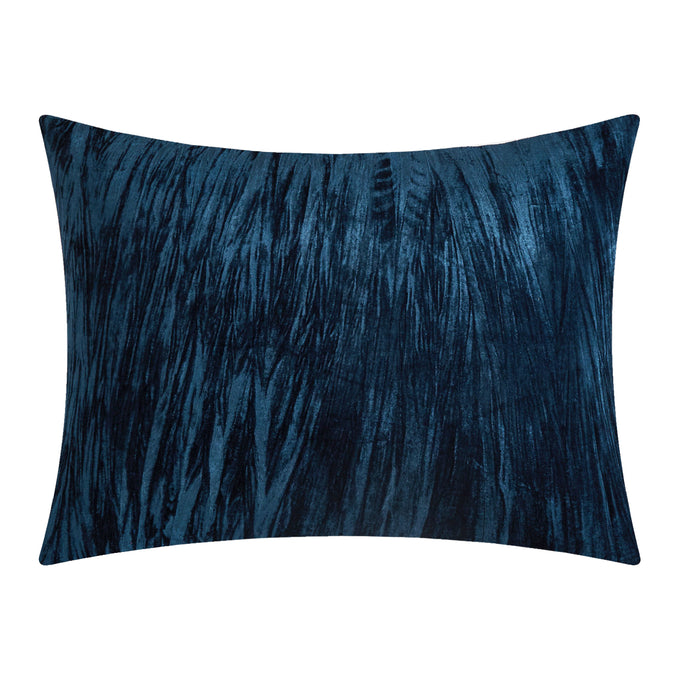 Chic Home Westmont 4 Piece Comforter Set Crinkle Crushed Velvet Bedding - Decorative Pillow Shams Included Queen Navy - Queen