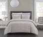Chic Home Blaine Duvet Cover Set Contemporary Two Tone Striped Chevron Pattern Bedding - Pillow Shams Included - 3 Piece - King 104x90", Taupe - King