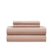 NY&C Home Lain 4 Piece Sheet Set Super Soft Stripe Embroidered Design – Includes 1 Flat, 1 Fitted Sheet, and 2 Pillowcases, King, Rose - Rose