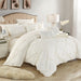 Chic Home Mycroft Pinch Pleated Ruffled Bed In A Bag Soft Microfiber Sheets 10 Pieces Comforter Decorative Pillows & Shams - King 104x90, Beige - King