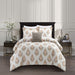 Chic Home Clarissa 4 Piece Comforter Set Floral Medallion Print Design Bedding Cream