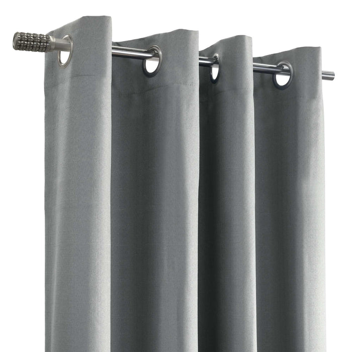 Commonwealth Thermaplus Bedford Total Blackout Grommet Curtain - 52" x 95" - Grey - 52x95"