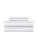 Chic Home Siena Sheet Set Solid Color Striped Pattern Technique - Includes 1 Flat, 1 Fitted Sheet, and 2 Pillowcases - 4 Piece - Queen 90x102", White - Queen