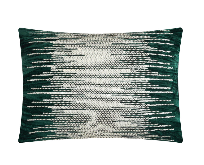 Chic Home Westmont 4 Piece Comforter Set Crinkle Crushed Velvet Bedding - Decorative Pillow Shams Included Queen Green - Queen