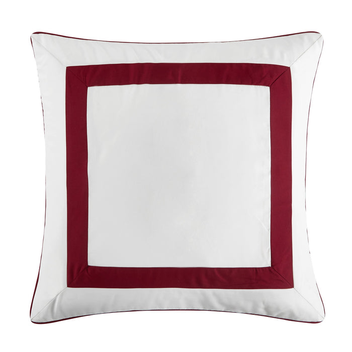 Chic Home Arlow Comforter Set Jacquard Geometric Quilted Pattern Design Bedding Berry, Queen - Queen