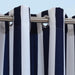 Commonwealth Outdoor Decor Coastal Stripe Grommet Top Curtain Panel - 50x84'' - Navy - Navy