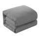 Chic Home Morgan Duvet Cover Set Contemporary Two Tone Striped Pattern Bed In A Bag Bedding - Sheets Pillowcases Pillow Shams Included - 7 Piece - Queen 90x90", Charcoal - Queen