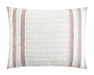 Chic Home Sofia Cotton Comforter Set Clip Jacquard Striped Pattern Design Bedding - Decorative Pillow Shams Included - 4 Piece - King 104x96", Blush - King