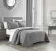 NY&C Home Marling 7 Piece Quilt Set Contemporary Geometric Diamond Pattern Bed In A Bag Bedding - Sheets Pillowcases Pillow Shams Included, Queen, Grey - Queen
