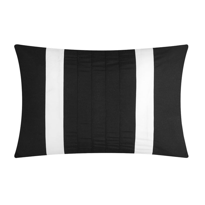 Chic Home Hortense Comforter And Quilt Set Hotel Collection Design Fish Scale Pattern Bed In A Bag Black, Twin - Twin