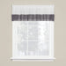 Saturday Knight Ltd Cielo Collection High Quality Modern Window Valance With 3 Tuxedo Pleat Hem - 58X13", Gray/White - Gray/White
