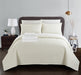 Chic Home Larsson Geometric Chevron Bed In A Bag 7 Pieces Quilt Cover Set Sheet Decorative Pillows & Shams - King 104x90, Beige - King