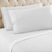 Shavel Micro Flannel Quality Lace-Edged Sheet Set - Queen Flat/Fitted Sheet 92x108/80x60x18" 2-Pillowcase 21x32" - White. - Queen,White
