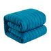 Chic Home Jessa Comforter Set Washed Garment Technique Geometric Square Tile Pattern Bedding - Pillow Shams Included - 3 Piece - Queen 90x92", Blue - Queen