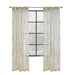 Habitat Verdure Light Filtering Rich Woven Branch Leaf Design Dual Header Curtain Panel 52" x 63" Green - 52X63