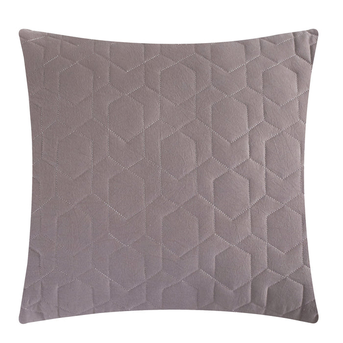 NY&C Home Davina 5 Piece Comforter Set Geometric Hexagonal Pattern Design Bedding - Decorative Pillows Shams Included, Queen, Lavender - Queen