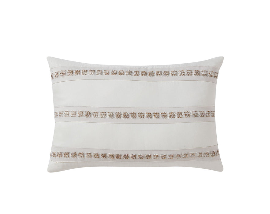 Chic Home Yvette Comforter Set Ruffled Pleated Flange Border Design Bed In A Bag Beige, King - King