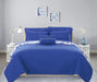 Chic Home Moselle 4 Piece Reversible Quilt Coverlet Set "Sea, Sand, Surf" Theme Embossed Quilted Design Bedding King - King