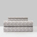 Chic Home Alaina Sheet Set Super Soft Contemporary Striped Chevron Pattern Design - Includes 1 Flat, 1 Fitted Sheet, and 2 Pillowcases - 4 Piece - Queen 90x102", Taupe - Taupe