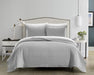 Chic Home Xavier Quilt Set Geometric Square Tile Pattern Bed In A Bag Bedding - Sheets Pillowcases Pillow Shams Included - 7 Piece - Queen 90x92", Grey - Queen