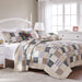 Greenland Home Oxford Quilt and Pillow Sham Set - 5-Piece - King/Cal King 105x95", Multi - King/Cal King