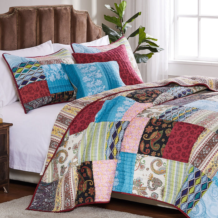 Greenland Home Fashion Bohemian Dream Bonus Set - 5 - Piece - King 105x95", Multi - King