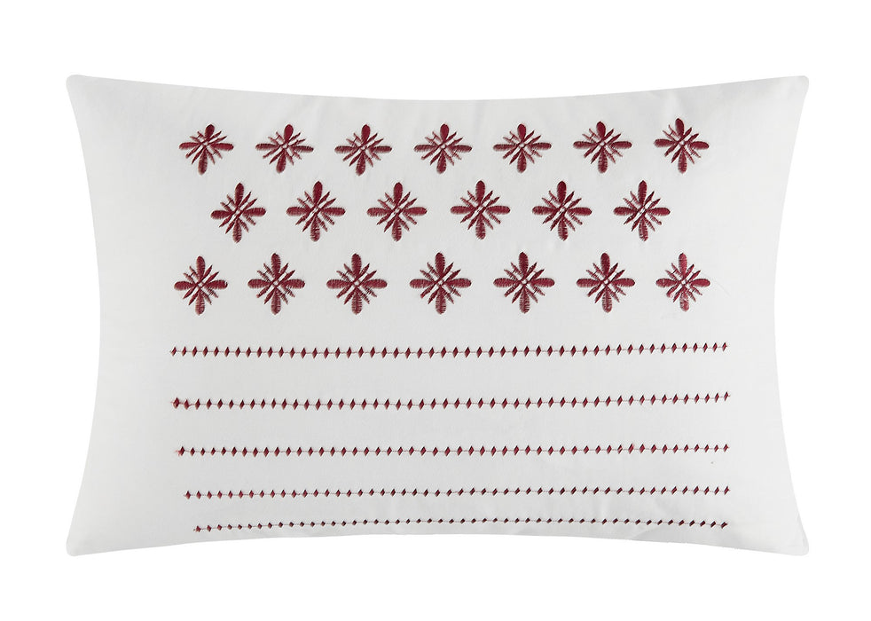 Chic Home Arlow Comforter Set Jacquard Geometric Quilted Pattern Design Bedding Berry, Queen - Queen
