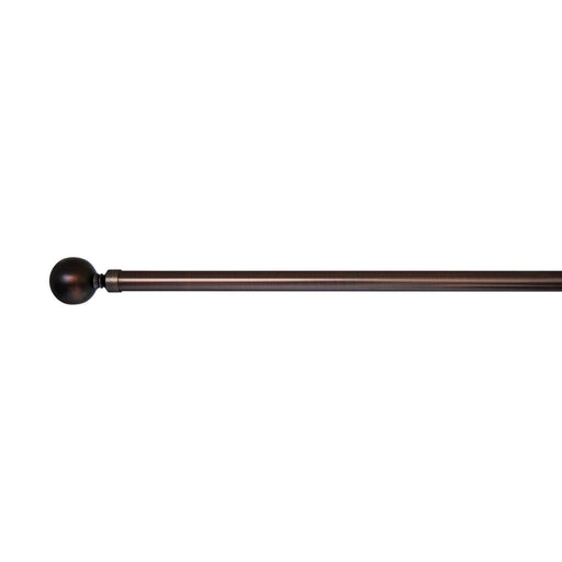 Versailles LX01 Ball Finial Rod Set - 28x48", Antique Bronze/Brown - 28x48