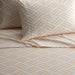 NY&C Home Kate 3 Piece Sheet Set Super Soft Two-Tone Geometric Leaf Pattern Print Design – Includes 1 Flat, 1 Fitted Sheet, and 1 Pillowcase, Twin XL, Blush - Twin XL