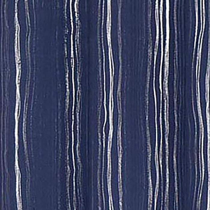 Rt Designers Collection Sophisticated Iceland Metallic All Season Blackout Grommet Curtain Panel 54" X 90" Navy - 54" x 90"
