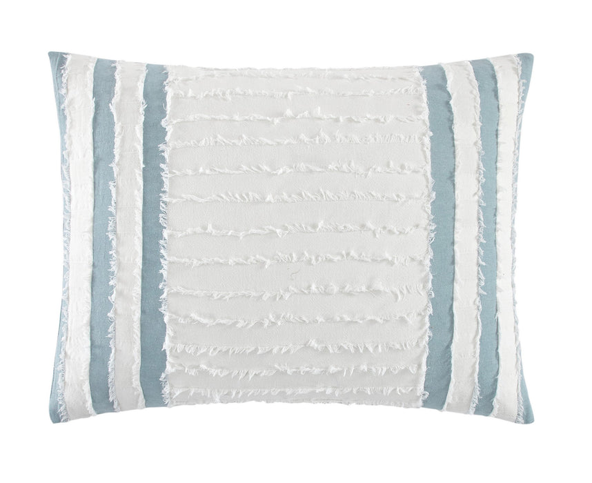 Chic Home Salma Cotton Duvet Cover Set Clip Jacquard Striped Pattern Design Bedding - Decorative Pillow Shams Included - 3 Piece - Queen 92x96", Green - Queen