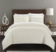 Chic Home Jazmine 3 Piece Comforter Set Embossed Embroidered Quilted Geometric Vine Pattern Bedding - Pillow Shams Included Queen Beige - Queen