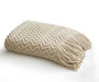 NY&C Home Newport Woven Throw Blanket Plush Super Soft Textured Pattern With Tassel Fringe, 50” x 60”, Beige - Beige
