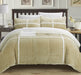 Chic Home Camille Mink Chloe Sherpa Soft Microfiber 7 Pieces Comforter Sheet Set Bed In A Bag - King 104x92, Camel - King