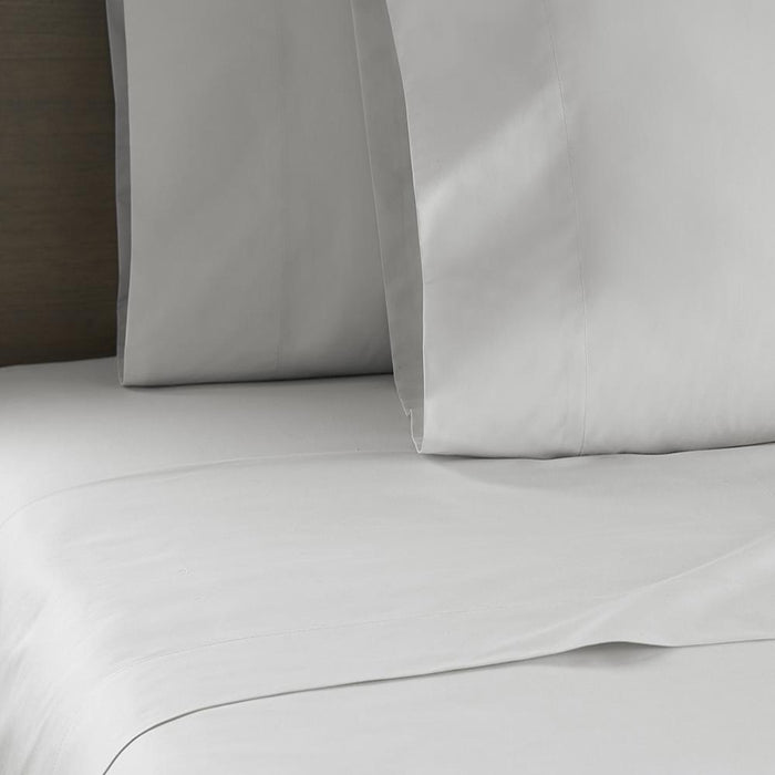 250 Thread Count Cotton Percale Sheet Set, Twin, Misty Gray - Twin,Misty Gray
