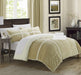 Chic Home Camille Mink Chloe Sherpa Soft Microfiber 7 Pieces Comforter Sheet Set Bed In A Bag - Queen 86x92, Camel - Queen