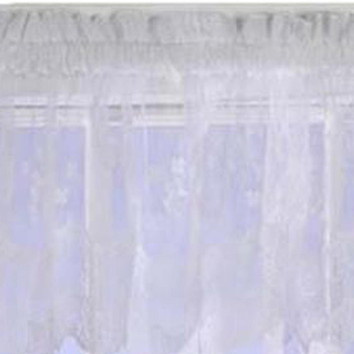 Commonwealth Habitat Mona Lisa Jacquard Scalloped Lace Tailored Valance - 56x15" - White