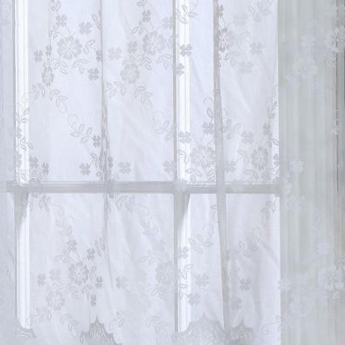 Habitat Mona Lisa Jacquard Scalloped Lace Tailored Tiers Pair