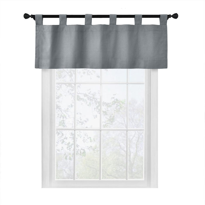 Commonwealth Weathermate Tab Top Valance - 40x15", Dolphin Grey