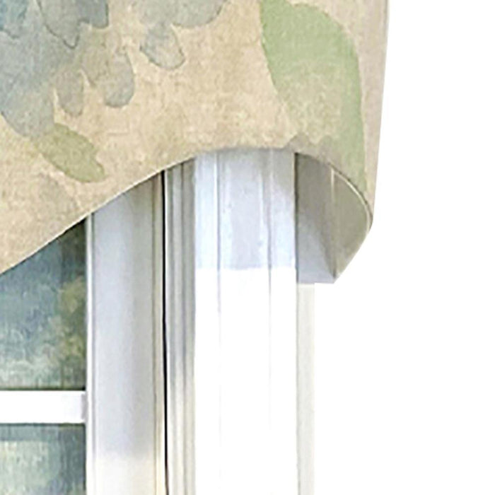 Linen Floral Regal 3" Rod Pocket Window Valance 50" x 17" Natural by RLF Home