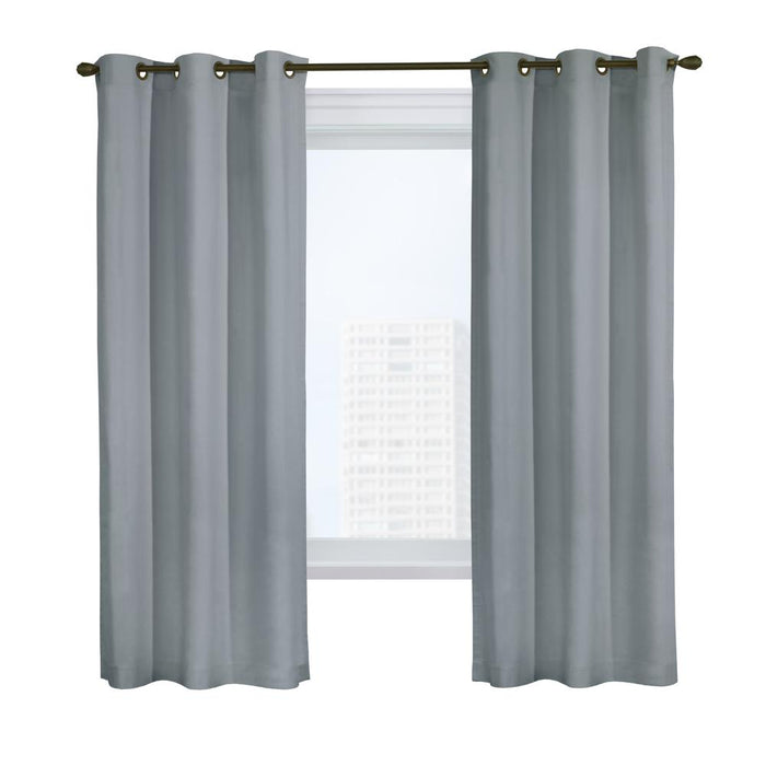 Commonwealth Weathermate Grommet Curtain Wide Panel Pair - 80x84", Dolphin Grey