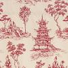 RLF Home Naomi Regal 100% Cotton with Fully Lined 3" Rod Pocket Valnance for Windows 50" x 17" Red