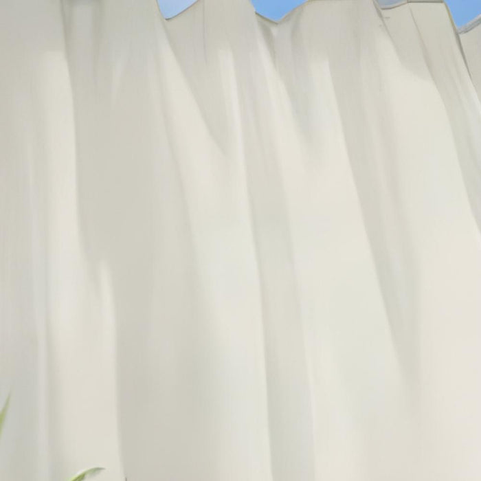 Commonwealth Outdoor Decor Escape Voile Hook and Loop Tab Curtain Panel - Ivory