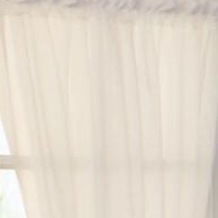 Thermavoile Rhapsody Lined Light Filtering Window Treatment for Doors Rod Pocket Curtain Door Panel 54" x 72" Ivory