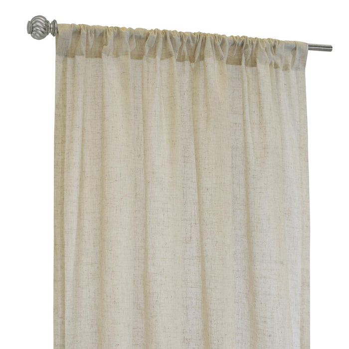 Thermasheer Weathervane Light Filtering Energy Efficient Rod Pocket Curtain Panel for Windows 50" x 95" Linen