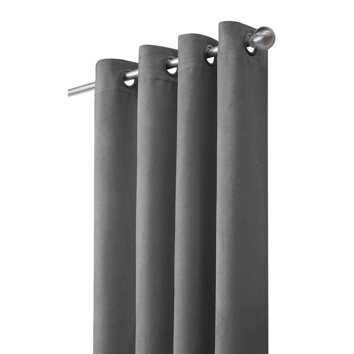 Thermaplus Navar Blackout Window Treatment Grommet Curtain Panel for Bedroom Livingroom Dark Grey