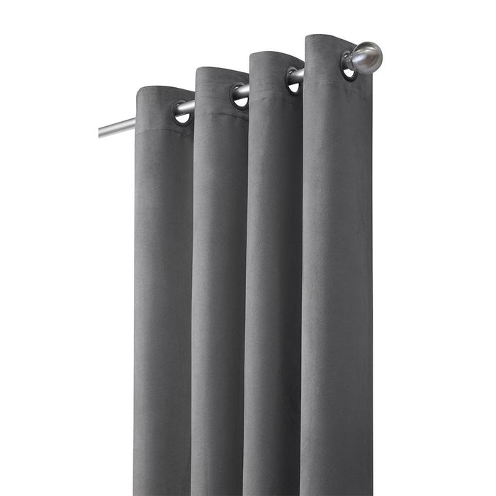 Thermaplus Navar Blackout Window Treatment Grommet Curtain Panel for Bedroom Livingroom Dark Grey