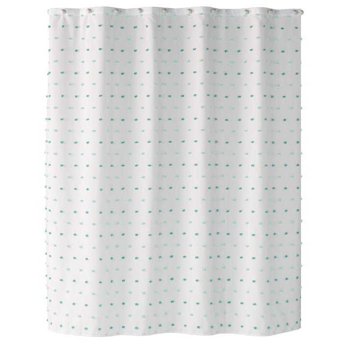 Saturday Knight Ltd Colorful Dot Fun And Fresh Design Fabric Bath Shower Curtain - 72x72", Aqua - Aqua